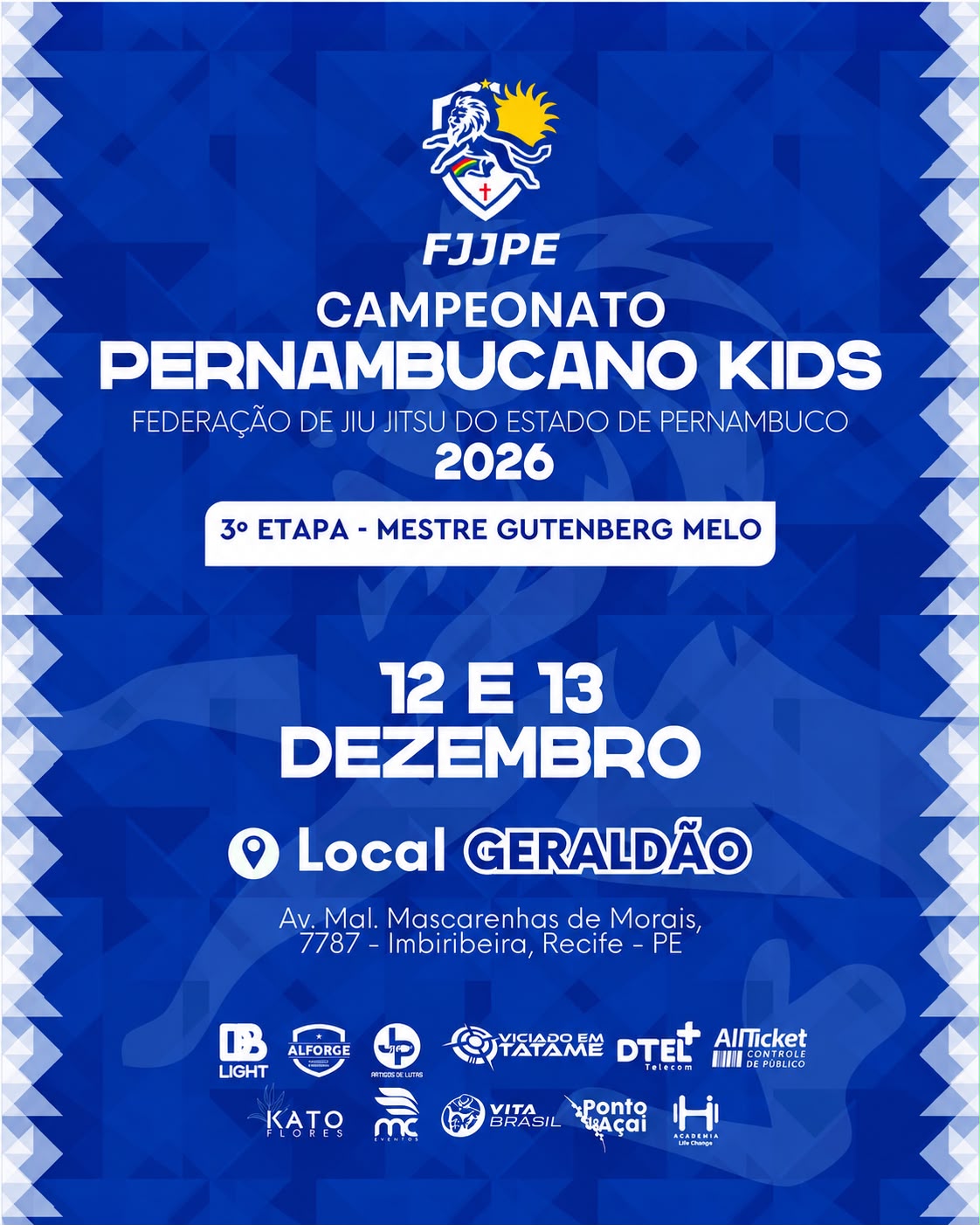 3º ETAPA PERNAMBUCANO KIDS - MESTRE GUTENBERG MELO 2026